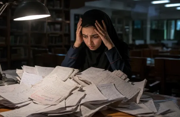 دانش آموز بدون برنامه ریزی